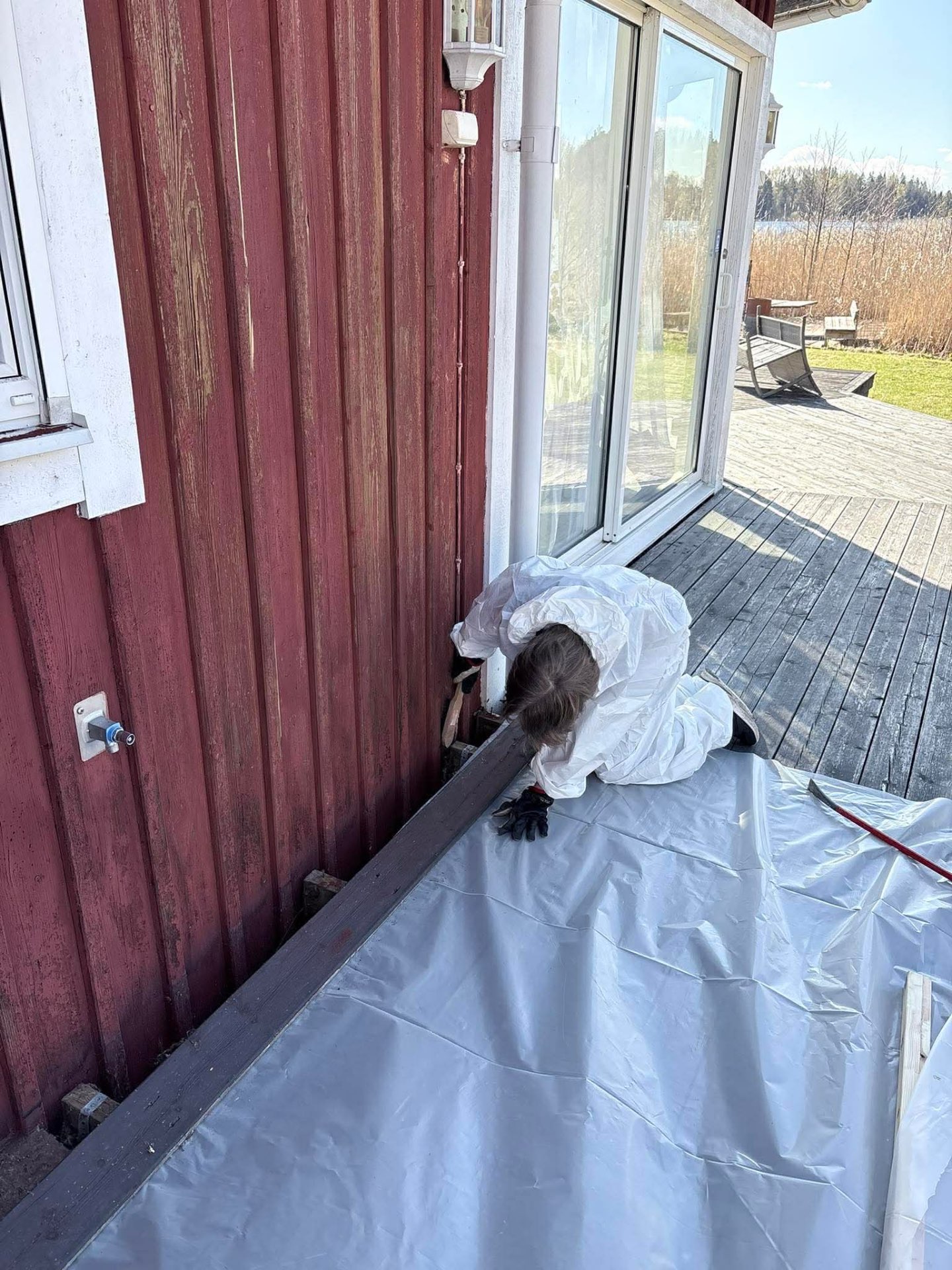 Arbeid på fasaden